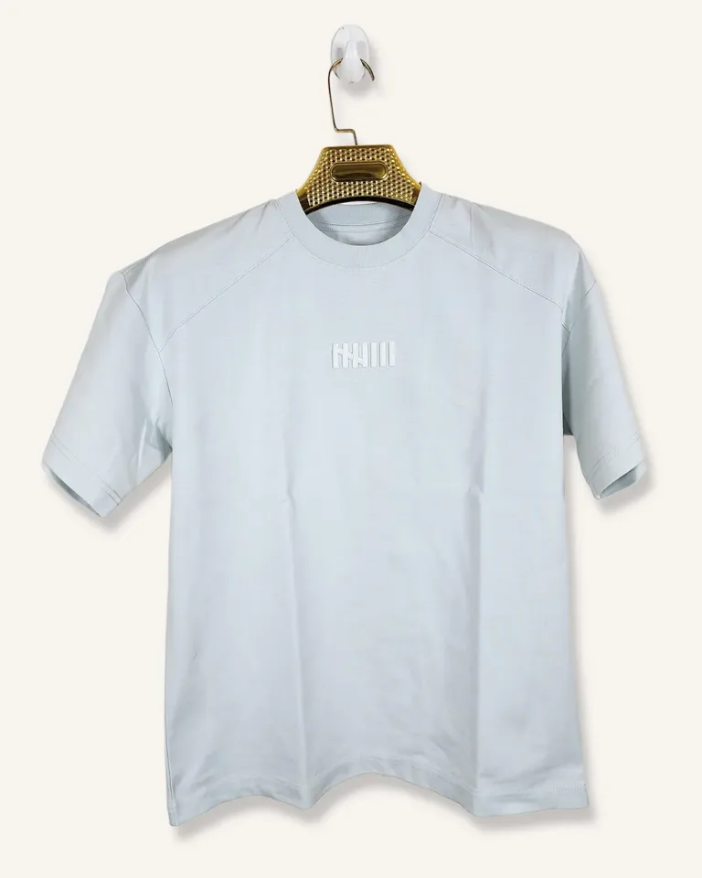 Minimalist | Sky Blue | Premium | Cotton Crew Neck T-Shirt | Xtra Large