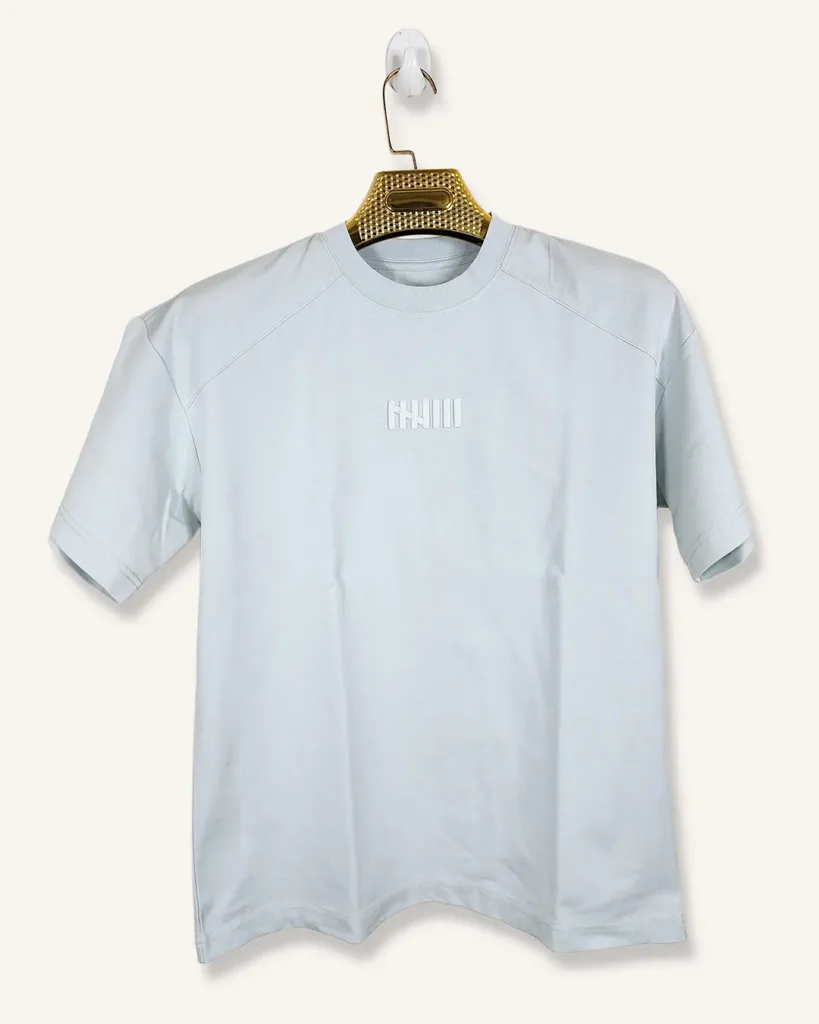 Minimalist | Sky Blue | Premium | Cotton Crew Neck T-Shirt | Xtra Large